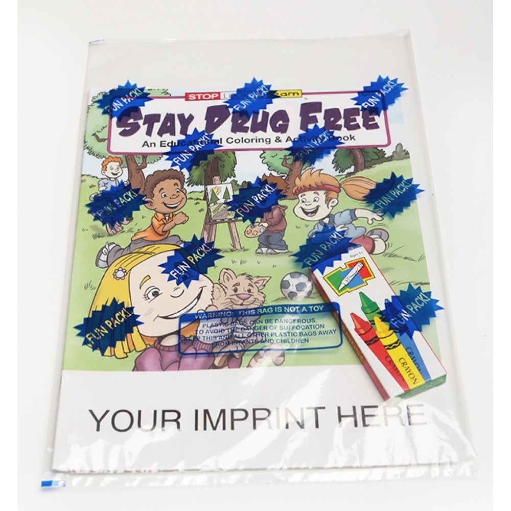 Stay Drug Free Coloring Book Fun Pack Custom Printed