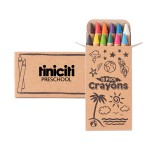 12 Pack Crayons Kraft Box with Logo