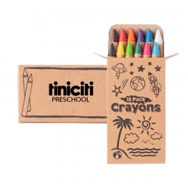 12 Pack Crayons Kraft Box with Logo