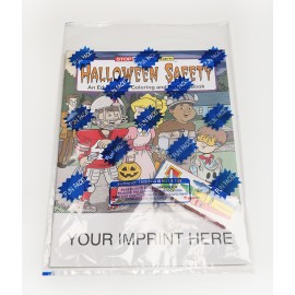 Custom Printed Halloween Safety Coloring Book Fun Pack