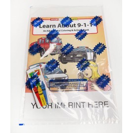 Custom Imprinted Learn About 9-1-1 Coloring Book Fun Pack