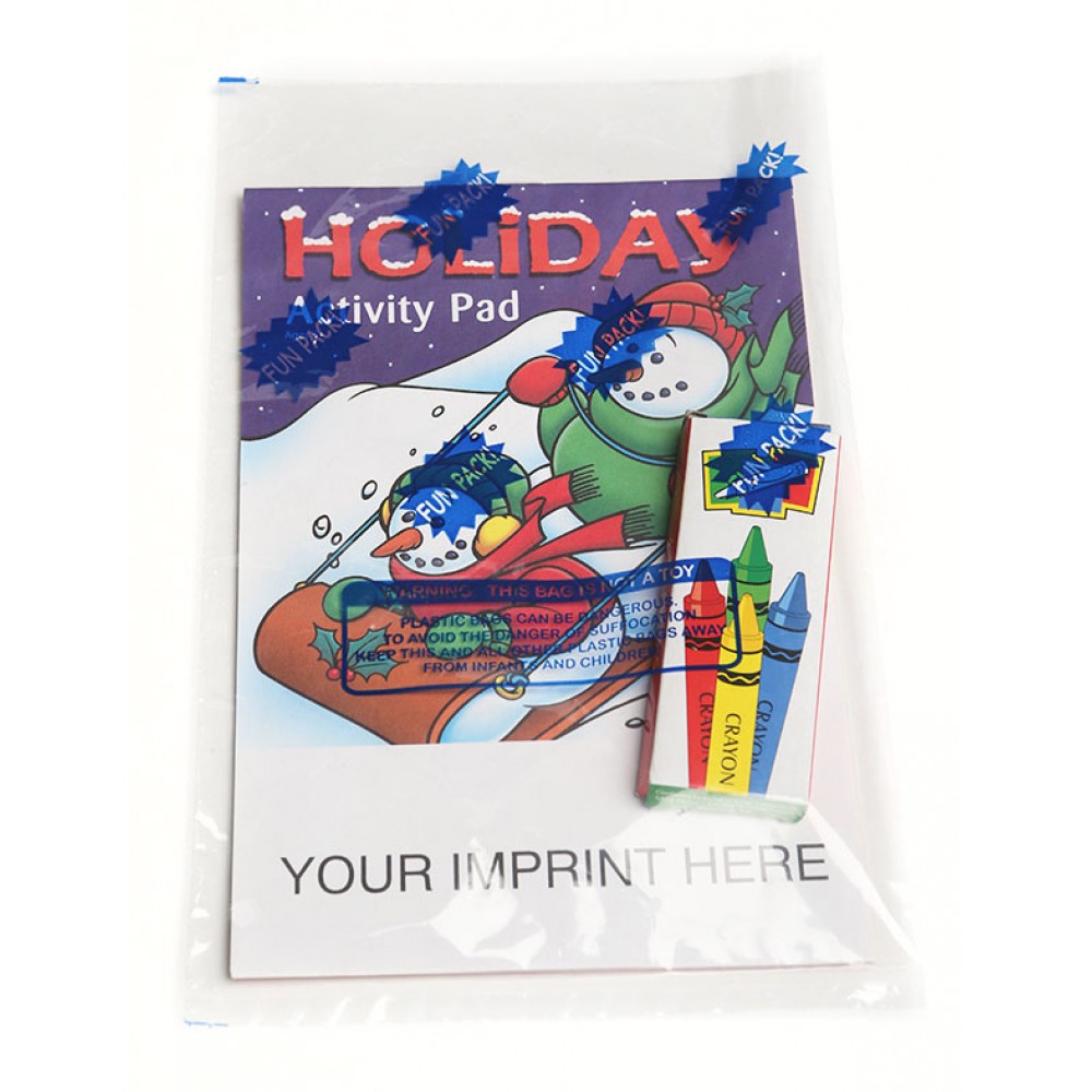 Custom Imprinted Holiday Activity Pad Fun Pack