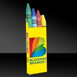 Logo Branded Full Color Digi-Printed Crayons (4 Pack)
