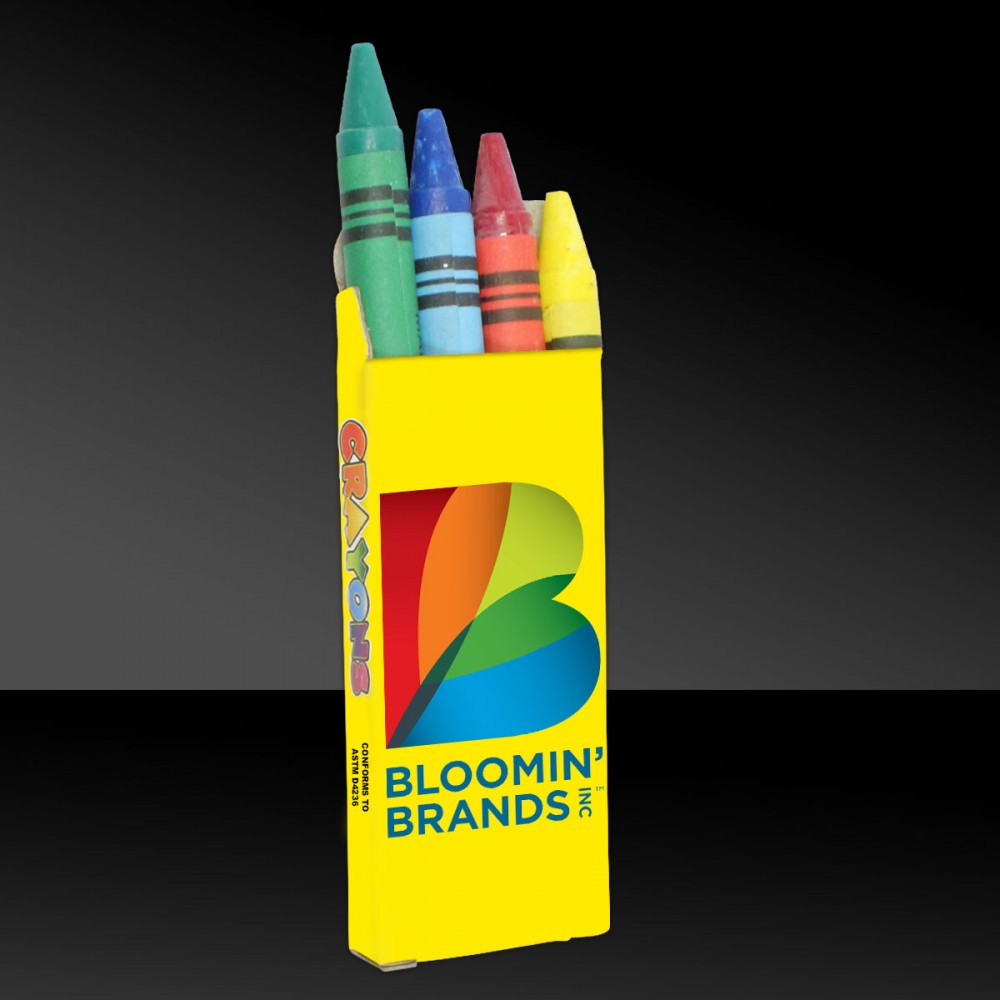 Custom Printed 4 Pack of Crayons Custom Printed 4 Pack of Crayons
