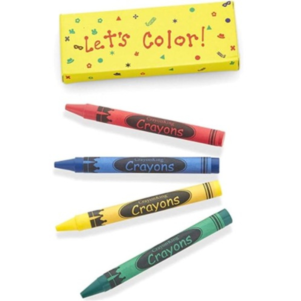 4 Color Crayon Sets Custom Printed
