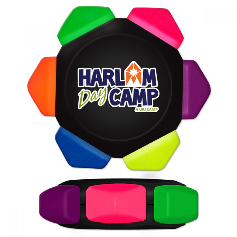 Logo Branded Neon 6 Color Crayon Wheel w/Full Color Decal