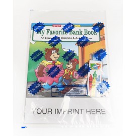 Custom Printed My Favorite Bank Book Coloring Book Fun Pack