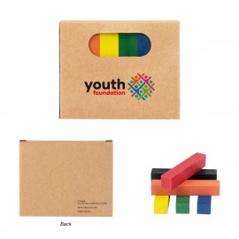 Logo Branded 6-Piece Rectangular Crayon Set