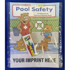 Logo Branded Pool Safety Coloring Book Fun Pack