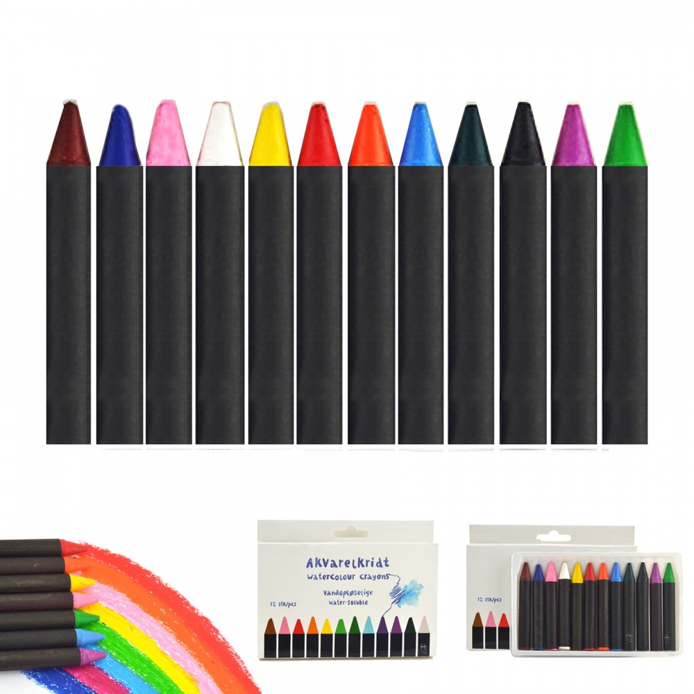Custom Printed 12 Colors Crayons (Customized Packing Box)