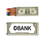 4 Pack Money Crayons with Logo