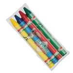 Custom Printed 4 Pack Custom Crayons in Cello Wrapper