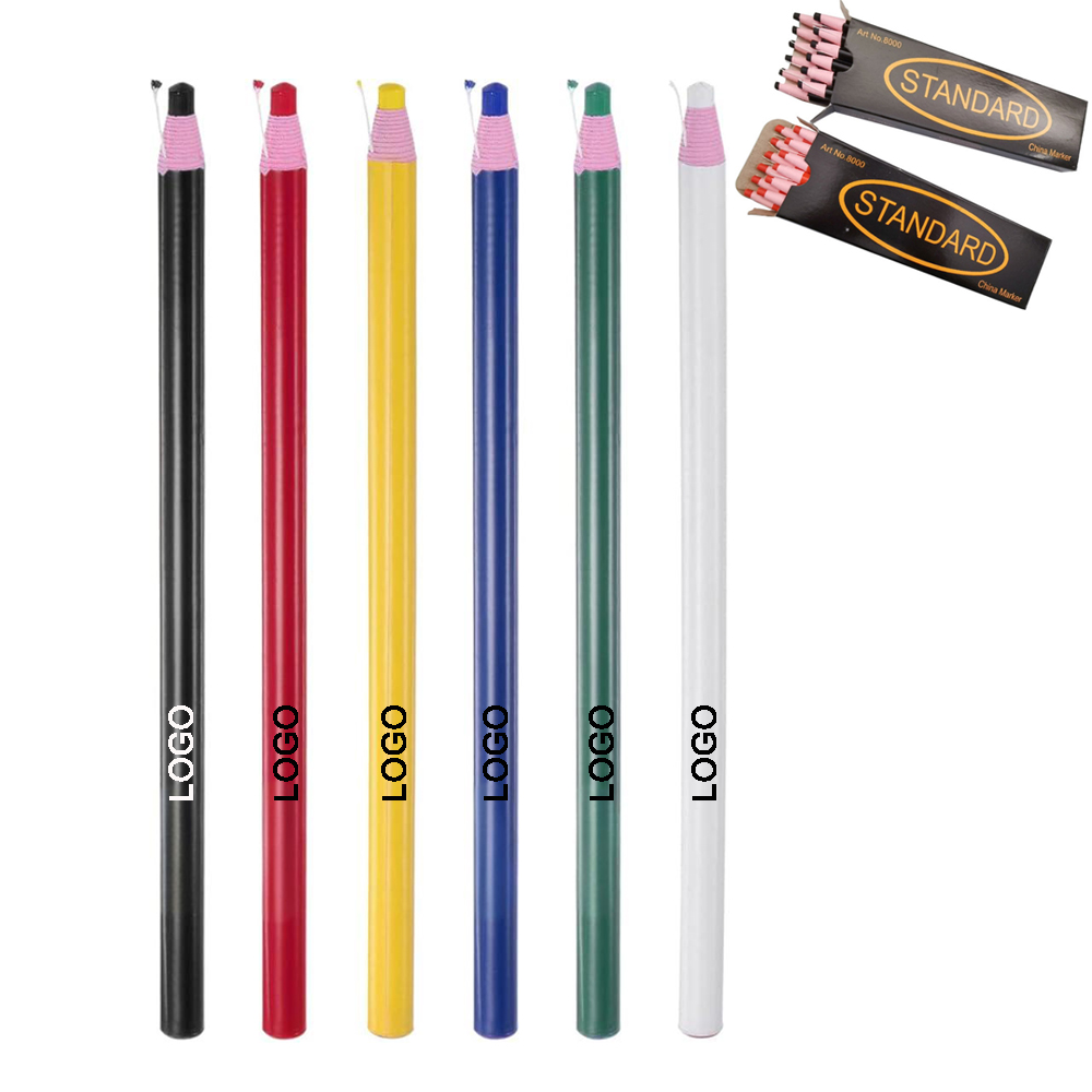 Logo Branded 7'' Portable Paper Peel-Off China Marker Crayon Pencil