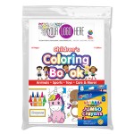 Logo Branded 24 Page Children's Coloring Book with Crayons