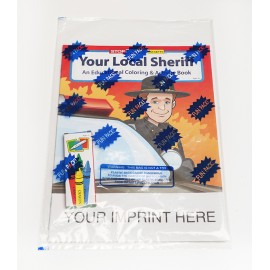 Custom Imprinted Your Local Sheriff Coloring & Activity Book Fun Pack  Custom Imprinted Your Local Sheriff Coloring & Activity Book Fun Pack