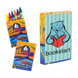 6pk Crayons with Logo