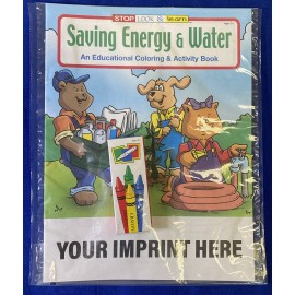 Saving Energy & Water Coloring Book Fun Pack Set Custom Printed  Saving Energy & Water Coloring Book Fun Pack Set Custom Printed