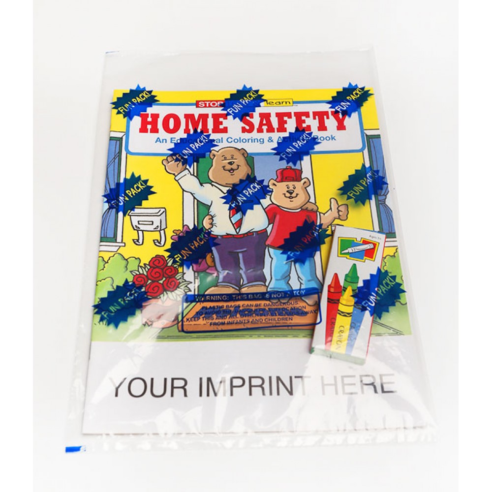 Home Safety Coloring Book Fun Pack Logo Branded