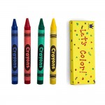 4 Pack of Crayons With Custom Box Logo Branded