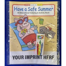 Logo Branded Have a Safe Summer Coloring Book Fun Pack