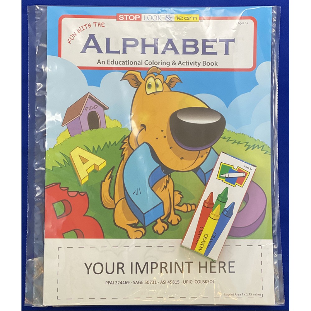 Custom Imprinted Fun with the Alphabet Coloring Book Fun Pack