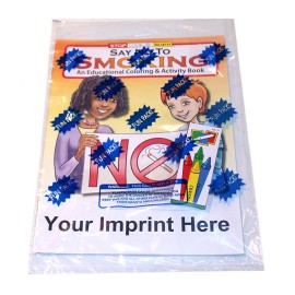 Custom Printed Say No to Smoking Coloring Book Fun Pack
