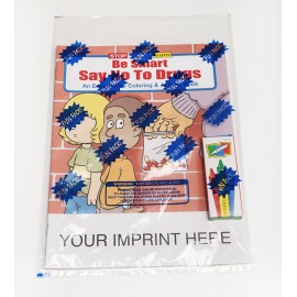 Custom Printed Be Smart, Say No To Drugs Coloring Book Fun Pack