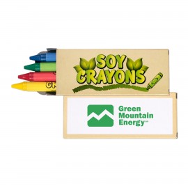 Custom Imprinted 4 Pack Soy Crayons  Custom Imprinted 4 Pack Soy Crayons
