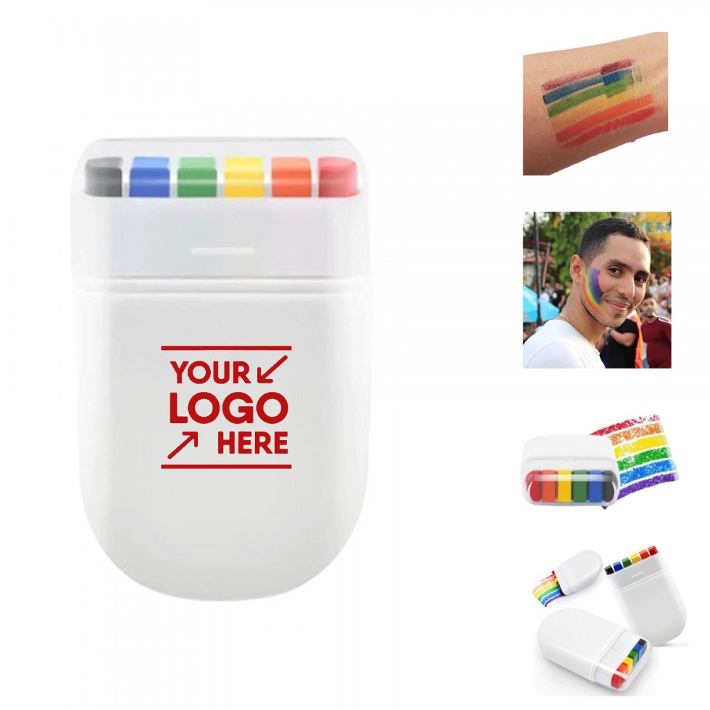 Pride Rainbow Face Paint Crayon with Logo Pride Rainbow Face Paint Crayon with Logo