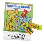Healthy Pets Coloring Book Fun Pack (crayons included) Custom Printed