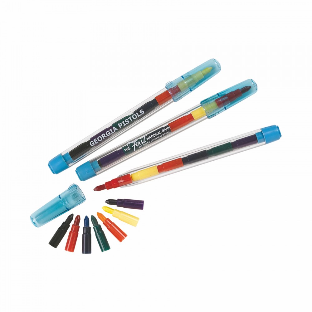 Logo Branded Pop-A-Point Crayon Pen