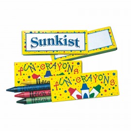 Crayons 4 Pack Logo Branded