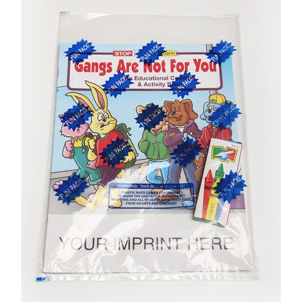 Gangs Are Not For You Coloring Book Fun Pack Logo Branded
