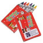 6pk Xmas Crayons Custom Printed