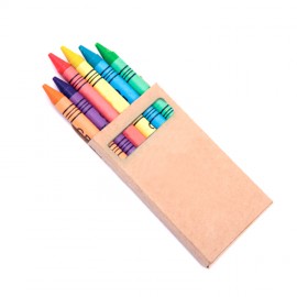 Non-toxic 6 Color Artist Drawing Wax Crayon Custom Printed