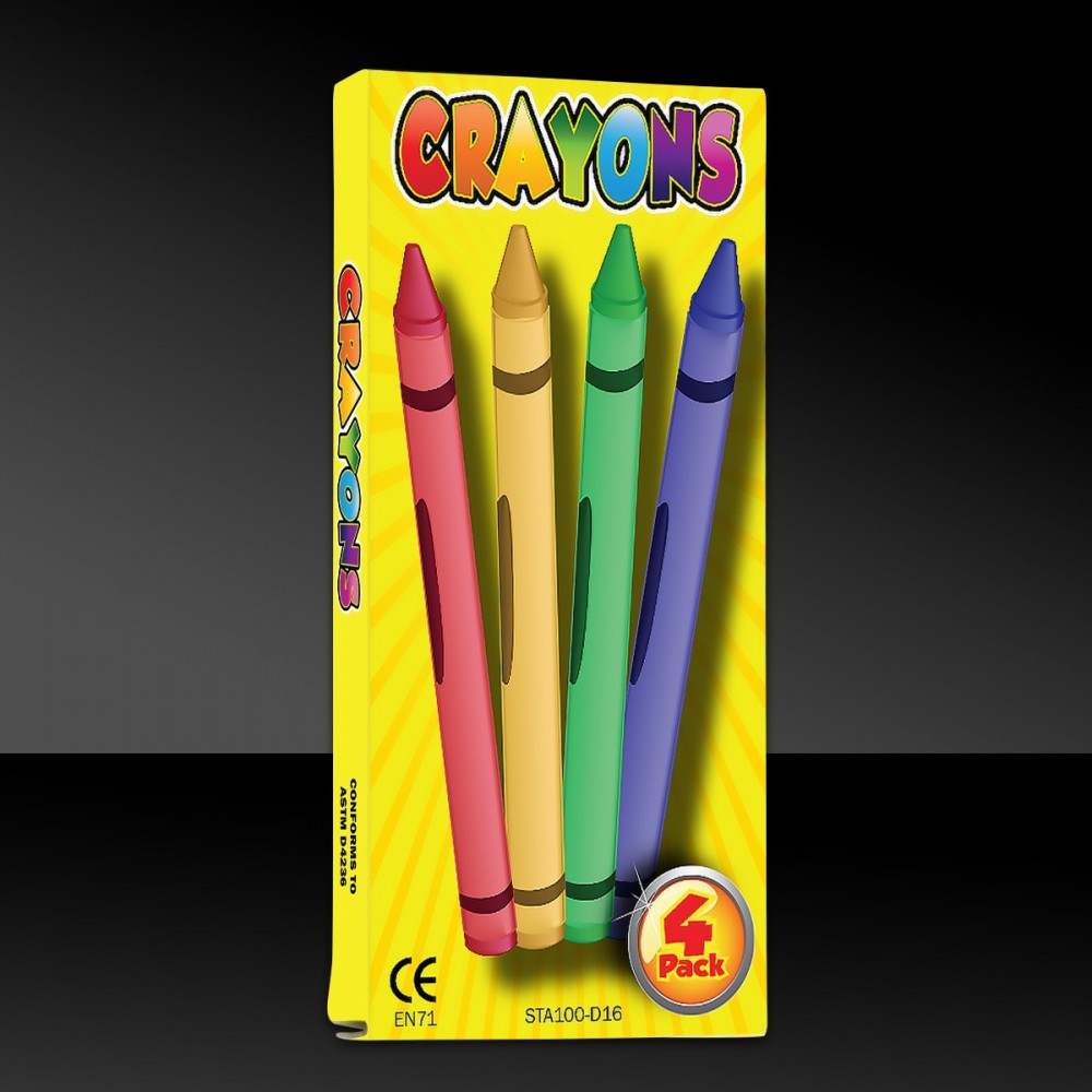 Custom Imprinted 4 Pack Crayons