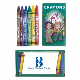 6 Pack Crayons Logo Branded
