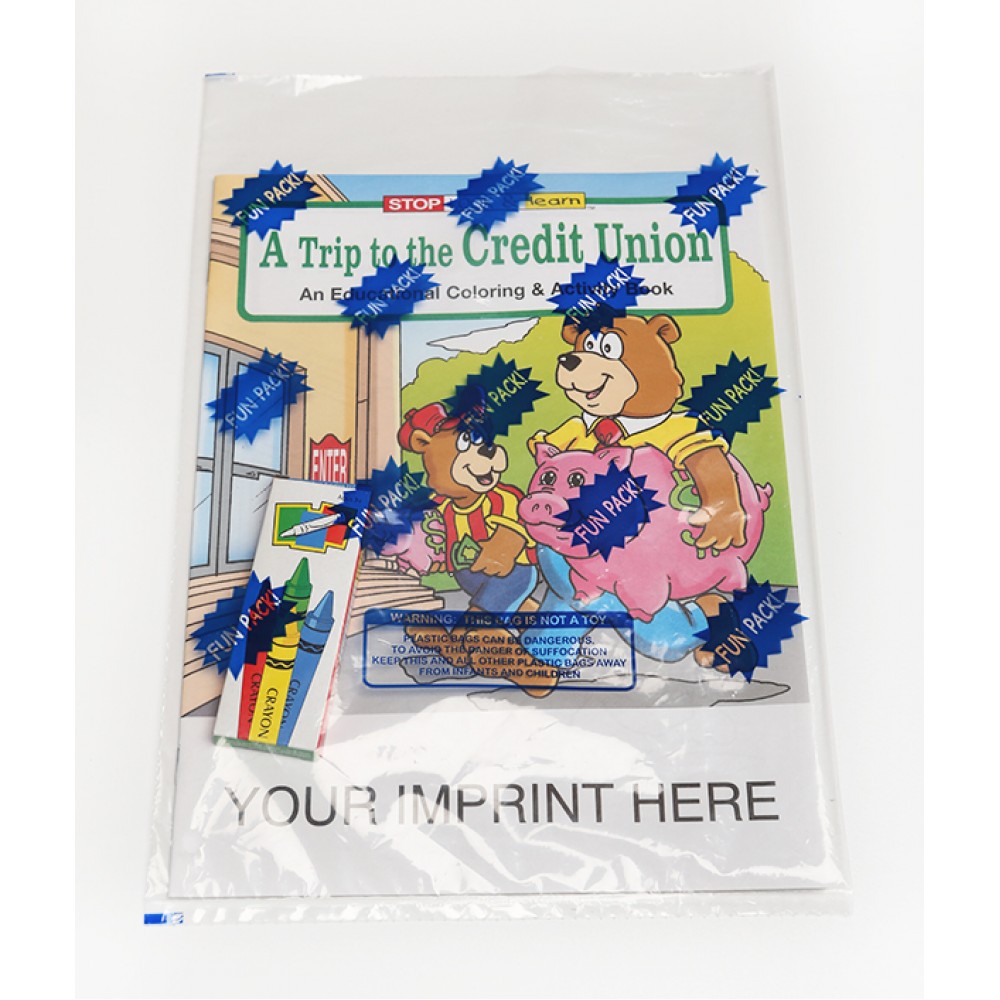 A Trip to the Credit Union Coloring & Activity Book Fun Pack Custom Printed