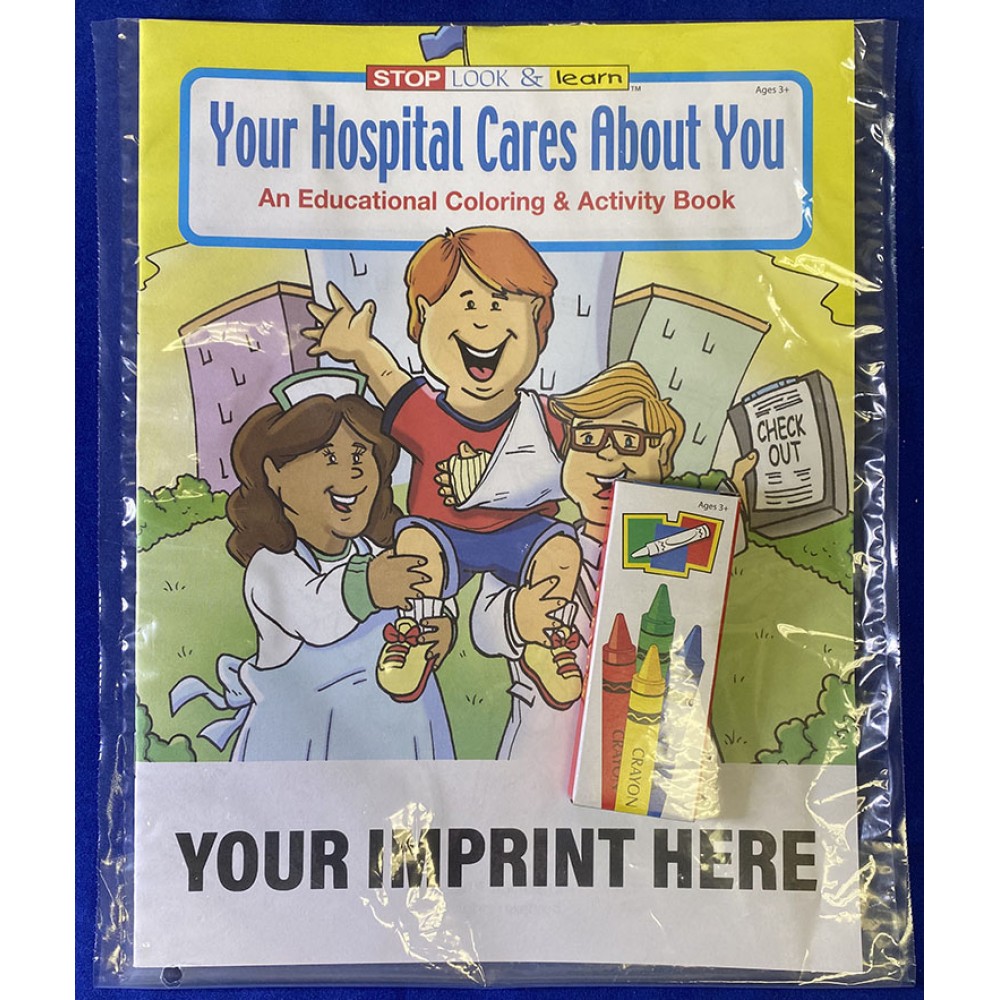Custom Printed Your Hospital Cares About You Coloring Book Fun Pack Custom Printed Your Hospital Cares About You Coloring Book Fun Pack