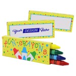 4 Pack Crayons in Print Box Custom Printed