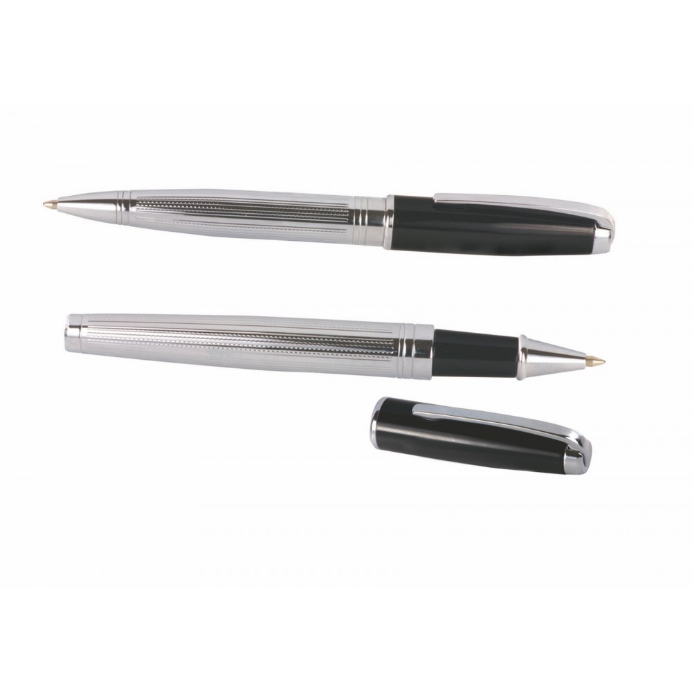 Custom Imprinted Ilegant Twist Ballpoint Pen & Rollerball Pen Set