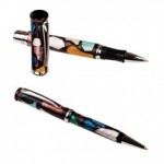 Ipicasso Ballpoint Pen & Rollerball Pen w/Picasso Designed Body Set Logo Branded