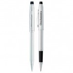 Cross Century II Lustrous Chrome Pen Set Logo Branded