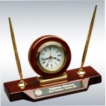 Piano Desk Clock & Pen Set (9" x 4 3/4") Custom Imprinted