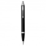 Logo Branded Parker IM Black Lacquer w/Chrome Trim Ballpoint Pen