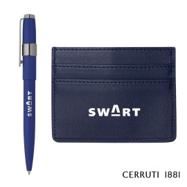 Personalized Cerruti 1881 Brick Card Holder & Block Pen Gift Set