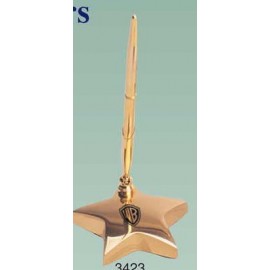 Brass Pen Star Holder With Gold Pen - ON SALE - LIMITED STOCK Custom Printed