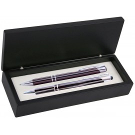 Promotional JJ Series Gunmetal Stylus Pen and Pencil Set in Black wood Presentation Gift Box  Promotional JJ Series Gunmetal Stylus Pen and Pencil Set in Black wood Presentation Gift Box