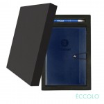 Eccolo Slide Journal/Clicker Pen Gift Set - (M) Blue Logo Branded