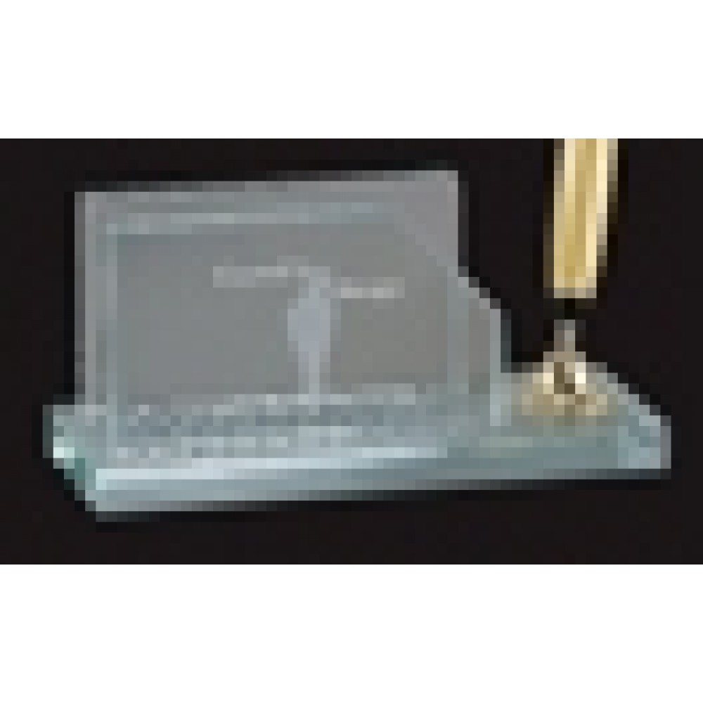 Custom Printed Single Silver Pen Set with Business Card Holder Custom Printed Single Silver Pen Set with Business Card Holder